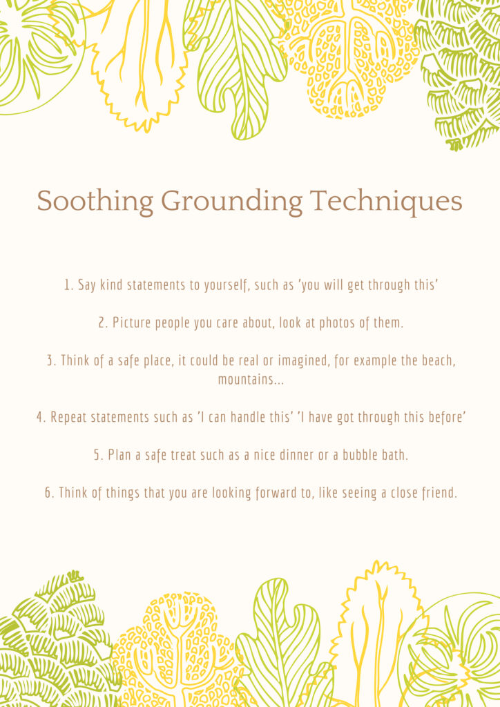 Soothing Grounding Techniques Poster